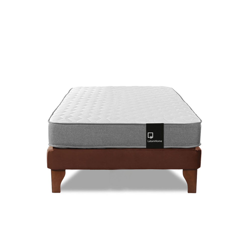 Cama Europea Zen Best 1.5 Plaza Tela Velvet Chocolate image number 3.0