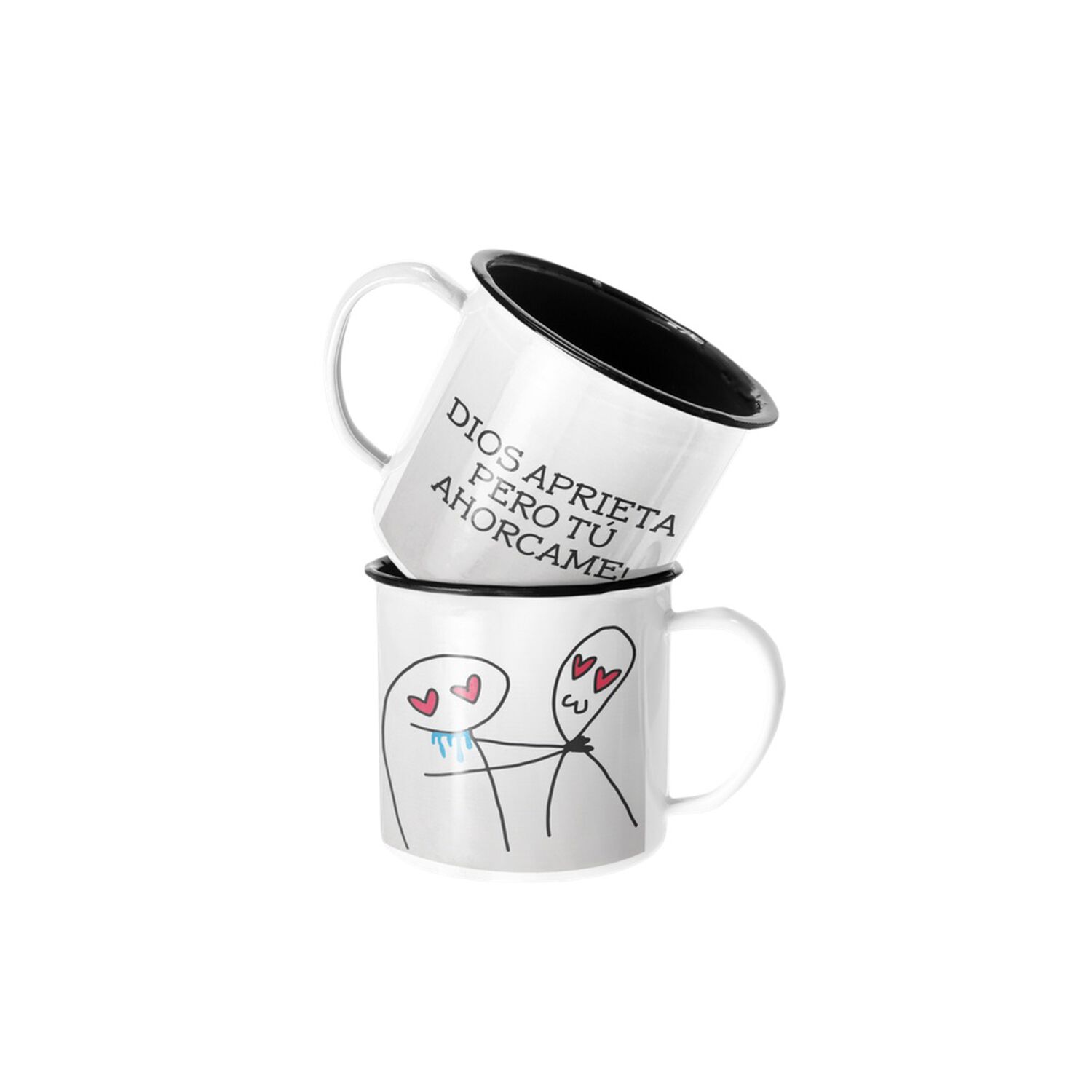 Taza Enlozada Lechera Dios Aprieta Pero Tu Ahorcame image number 0.0