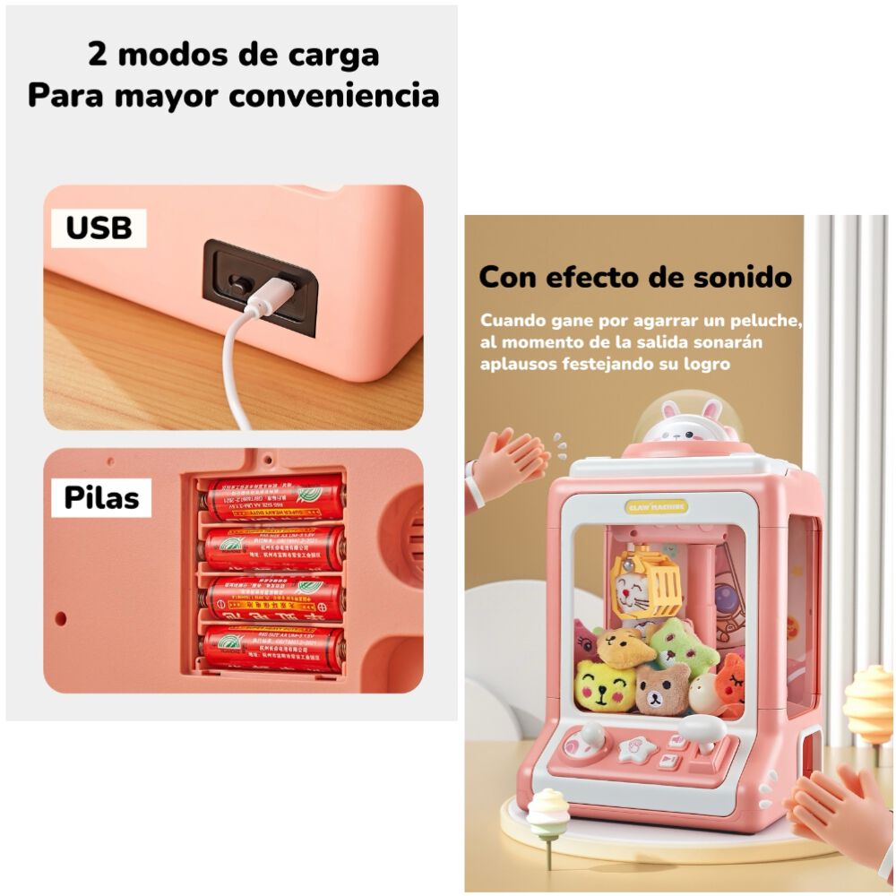 Juego Mini Maquina De Peluches Niños Azul By Lubabycas image number 7.0