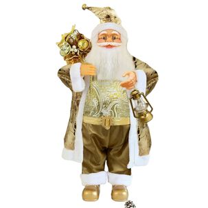 Viejo Pascuero Muñeco De Navidad 85 Cm Dorado