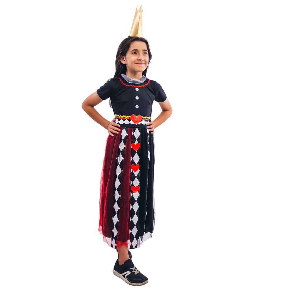 Disfraz Infantil Ni&ntilde;a Reina De Los Corazones Alicia image number 2.0