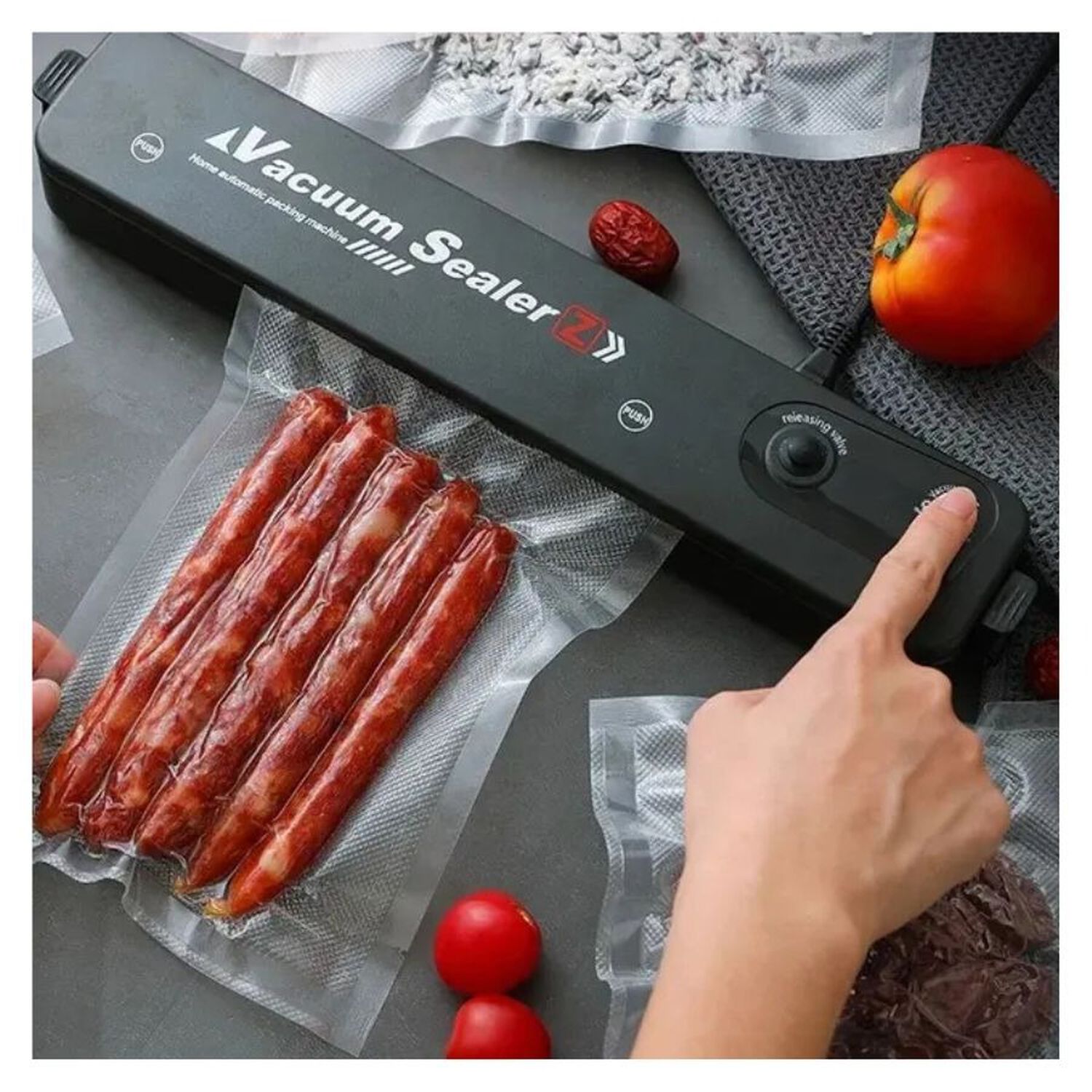 Sellador Al Vac&iacute;o Autom&aacute;tico Port&aacute;til Para Alimentos image number 1.0