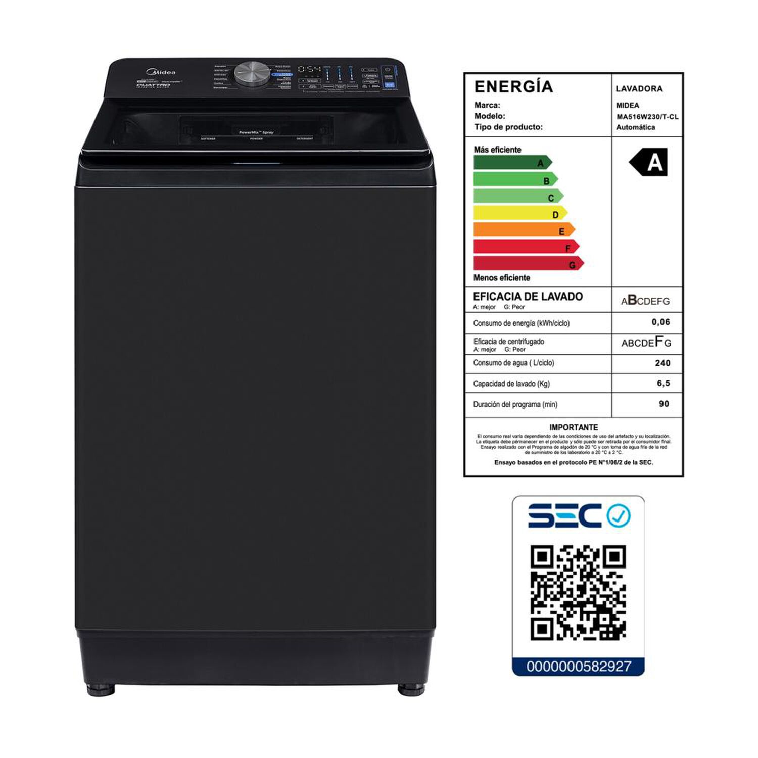 Lavadora Midea Ma516w230/t-cl / 23 Kilos image number 10.0