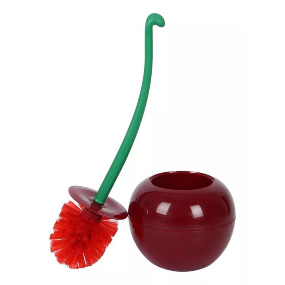 Escobilla Para Baño Rojo Cereza Elegante Cerdas Suaves image number 4.0