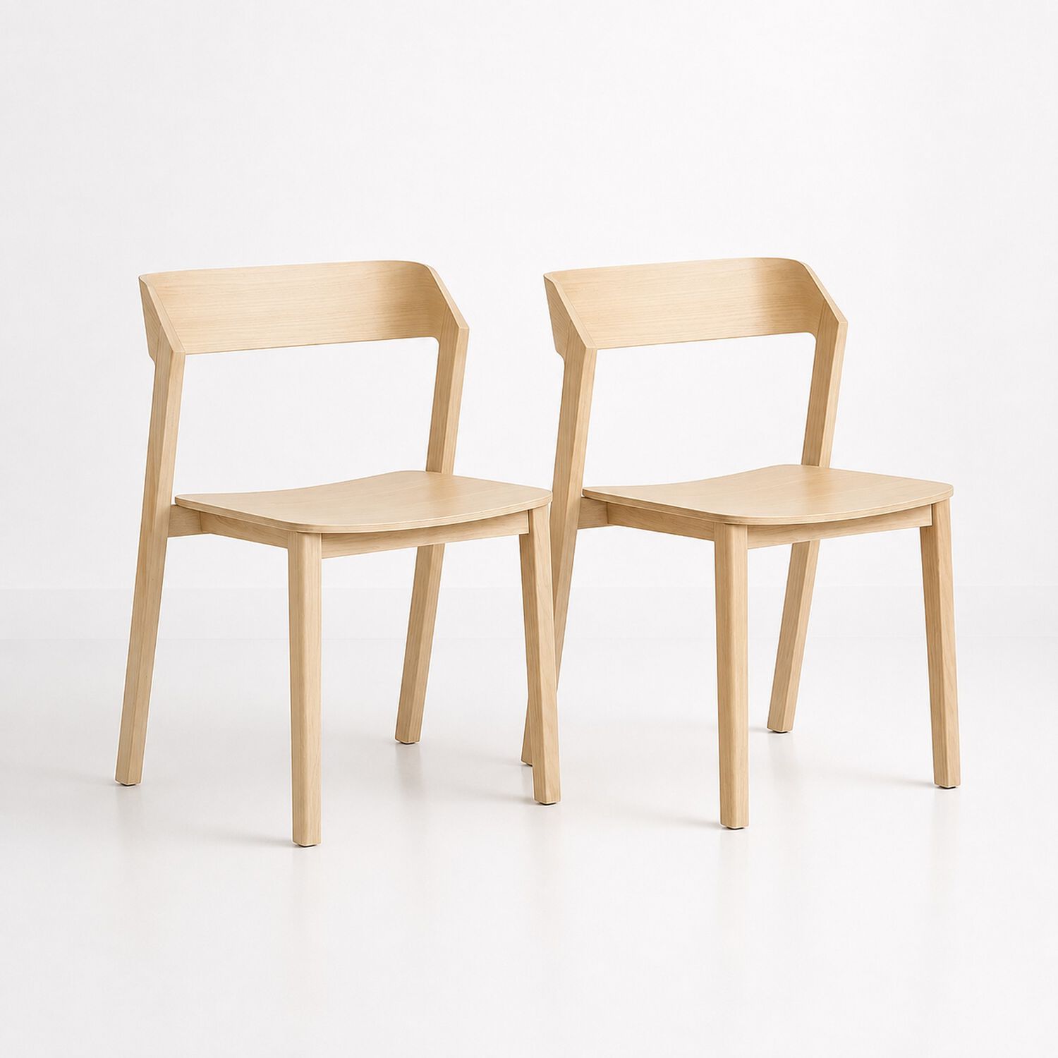 Pack De 2 Sillas De Comedor Madera Rover Viena Natural image number 0.0