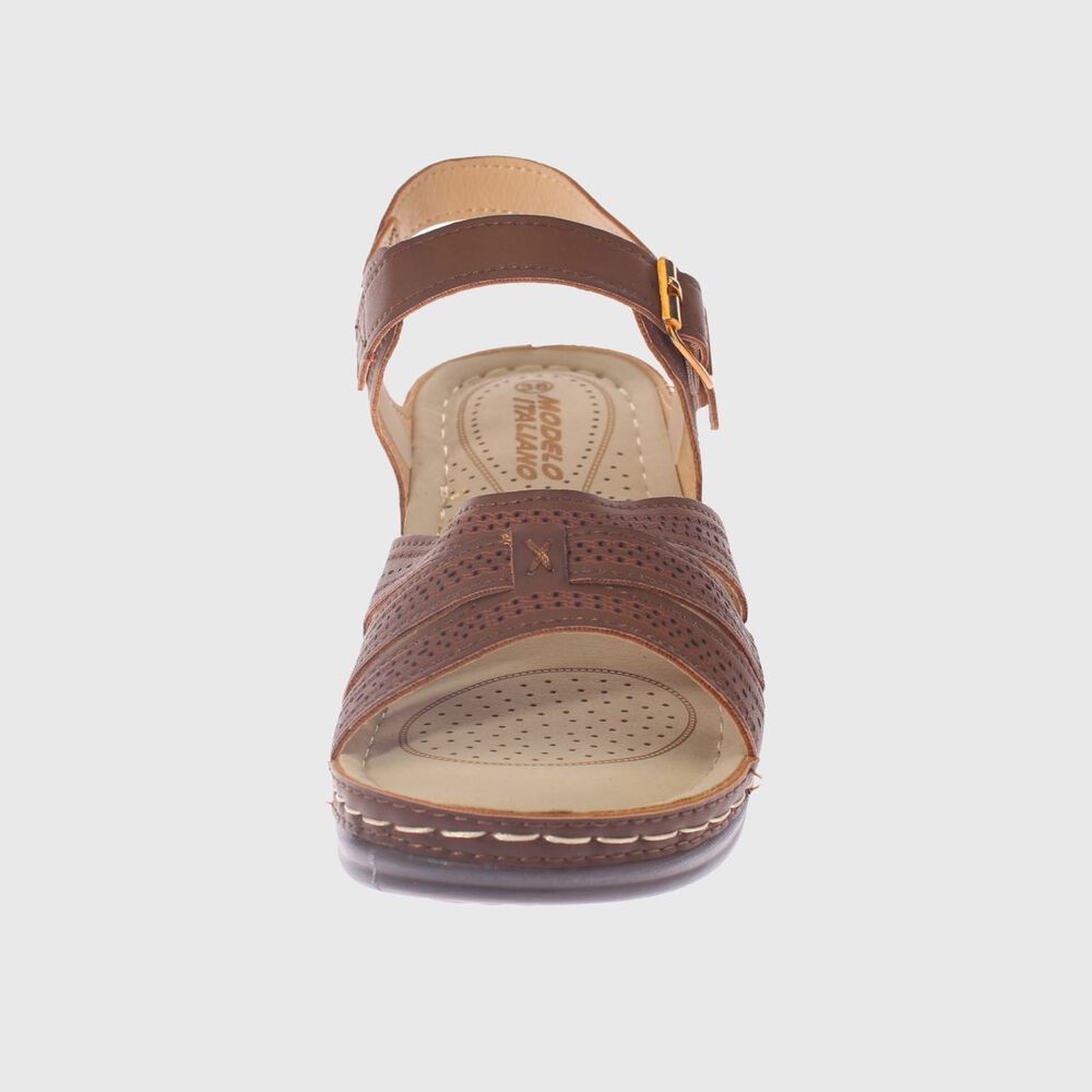 Sandalia Confort Caf&eacute; Modelo Italiano Art. 5ask76603brown image number 2.0