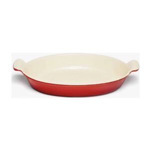 Plato De Hierro Enlozado 26 Cm Ovalado Rojo