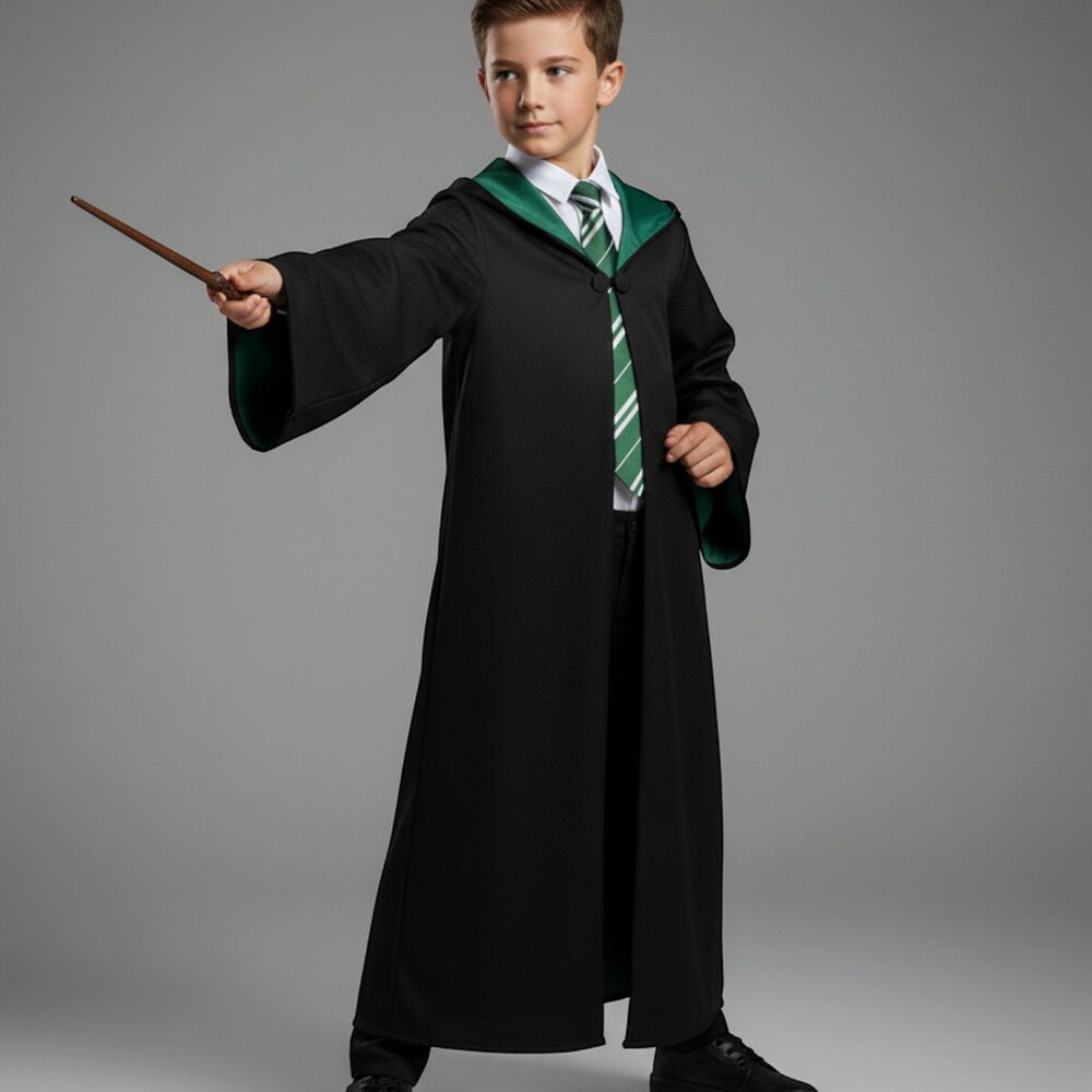 Disfraz Harry Potter Tunica Varita Bufanda Gryffindor Niño image number 5.0