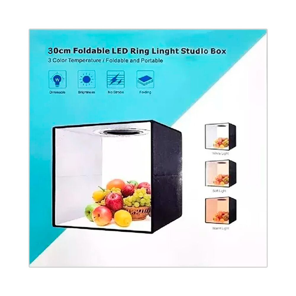 Caja De Estudio Fotográfico Portátil 30 X 30 Cm image number 2.0