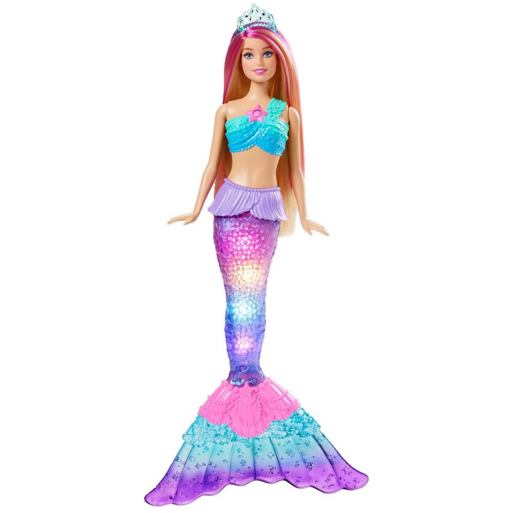 Muñeca Barbie Sirena Luces Brillantes image number 0.0