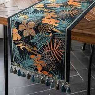 Camino De Mesa De Lino Y Algod&oacute;n