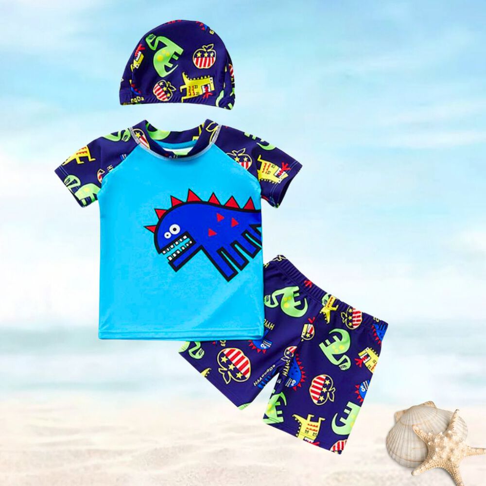 Traje De Baño 3 Piezas Manga Corta Jump Kids Dinosaurios image number 3.0