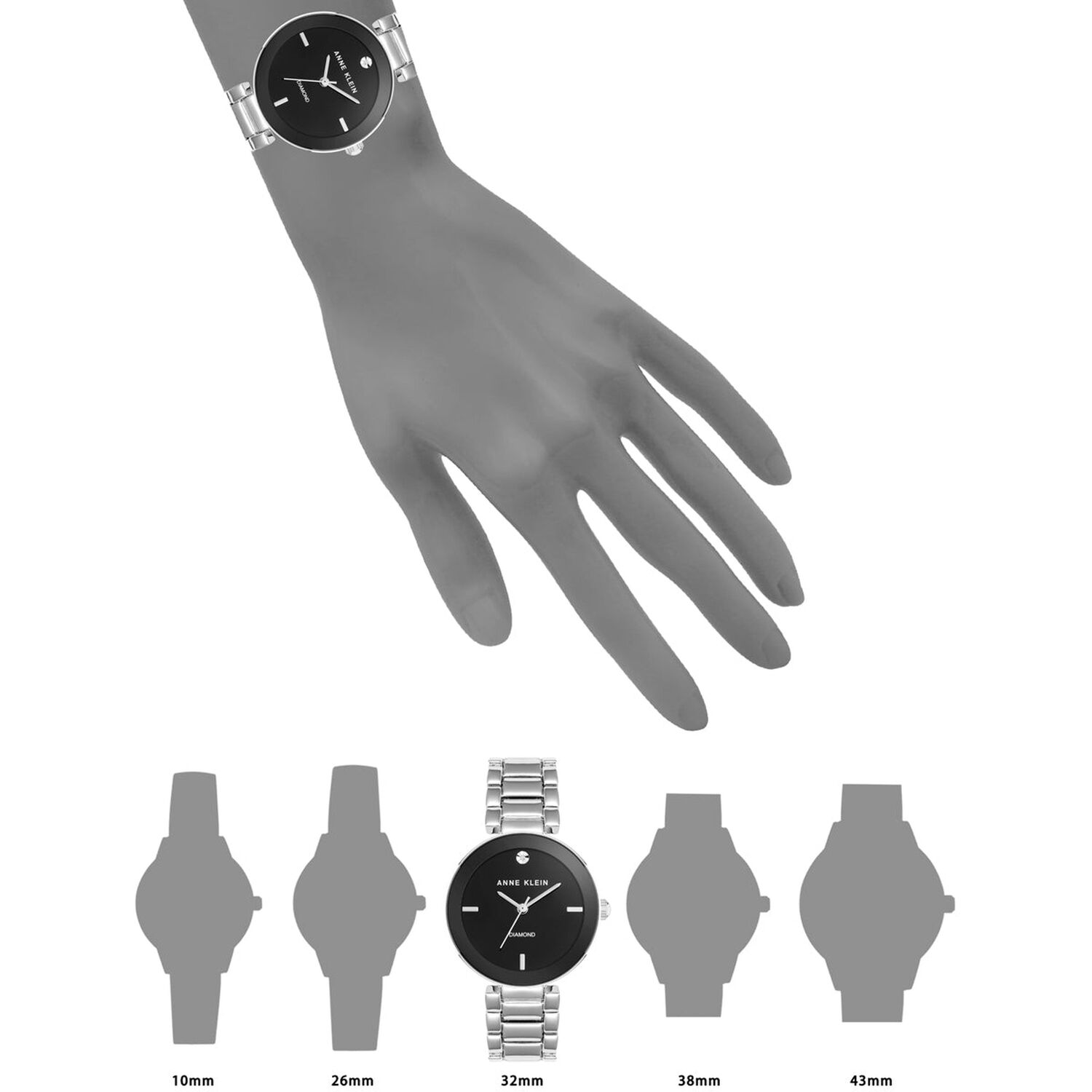 Reloj An&aacute;logo Mujer Anne Klein Plat.ak-1363bksv image number 3.0