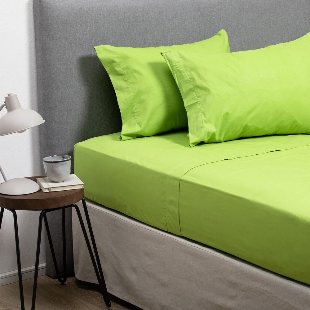 Pack 2 Sabanas Unicolor Arthome Gris + Verde King 144 Hilos image number 1.0