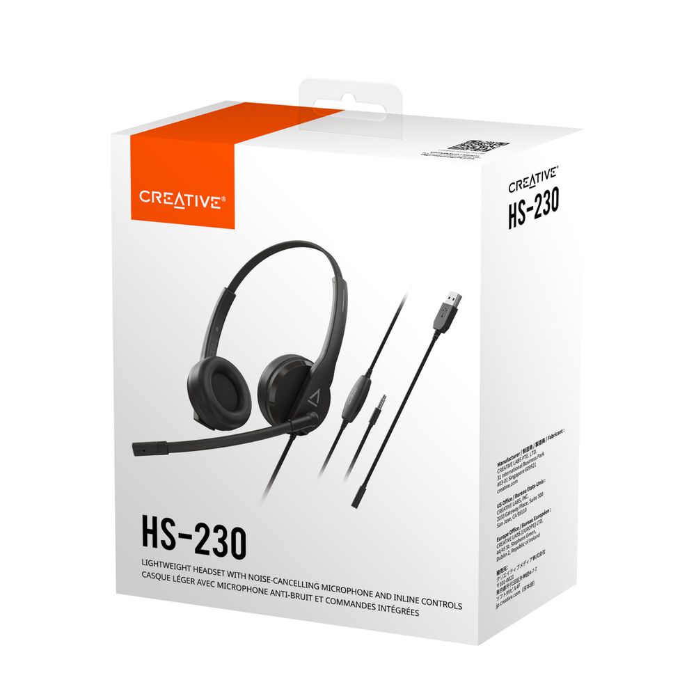 Audifono Headset Creative Hs-230 Negro Usb Y 3.5 image number 1.0
