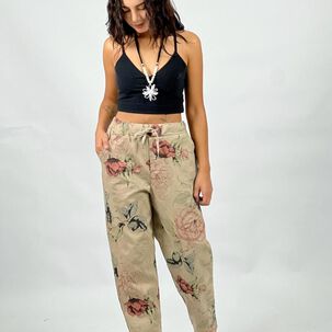 Jogger Italiano Gabardina Floral