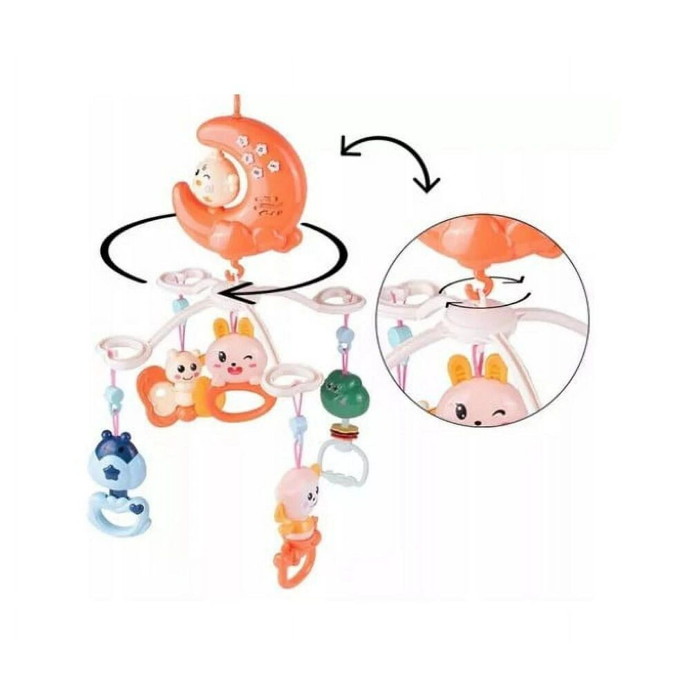 Juguete Movil Sonajero Infantil Con Luz Y Sonido Luna Naranja image number 2.0