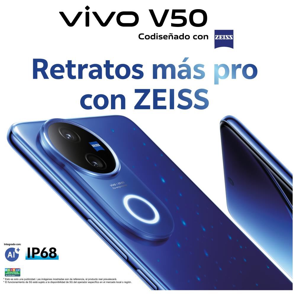 Smartphone Vivo V50 / 5G / 512 GB / Azul / Liberado image number 1.0