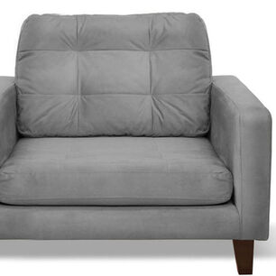 Sofa Napoles 1 Cuerpo Tela Velvet Gris