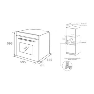 Horno El&eacute;ctrico Empotrable 65l D&uuml;ne 65m90d2