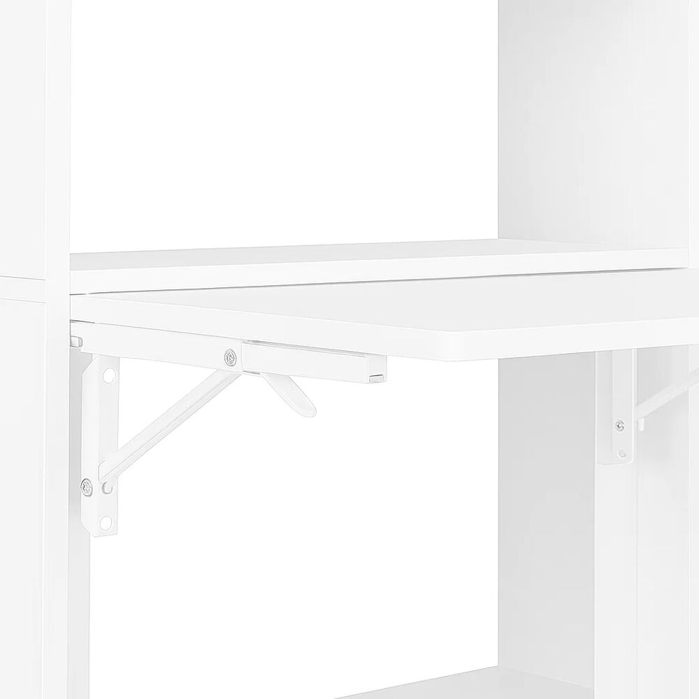 Estantería Con Escritorio Plegable Compacto - Blanco image number 5.0