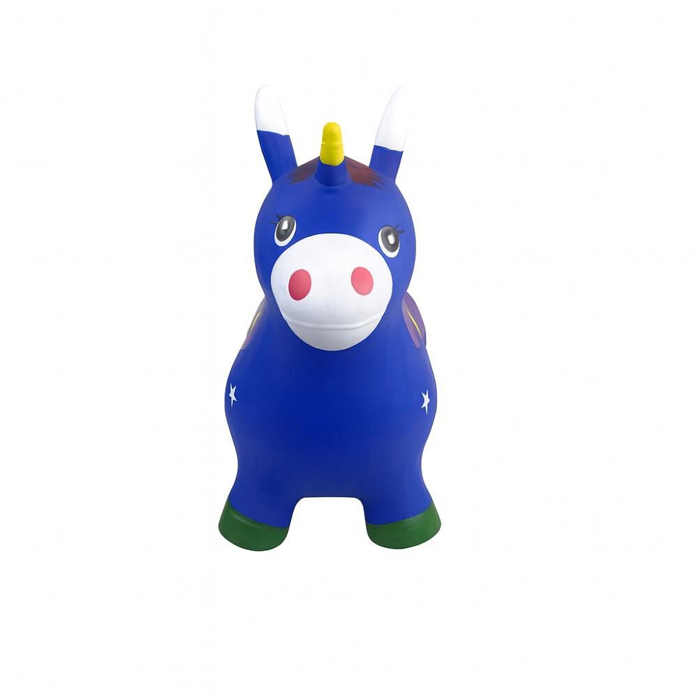 Pony Unicornio Saltarín De Goma Con Sonido Color Azul Niños image number 4.0