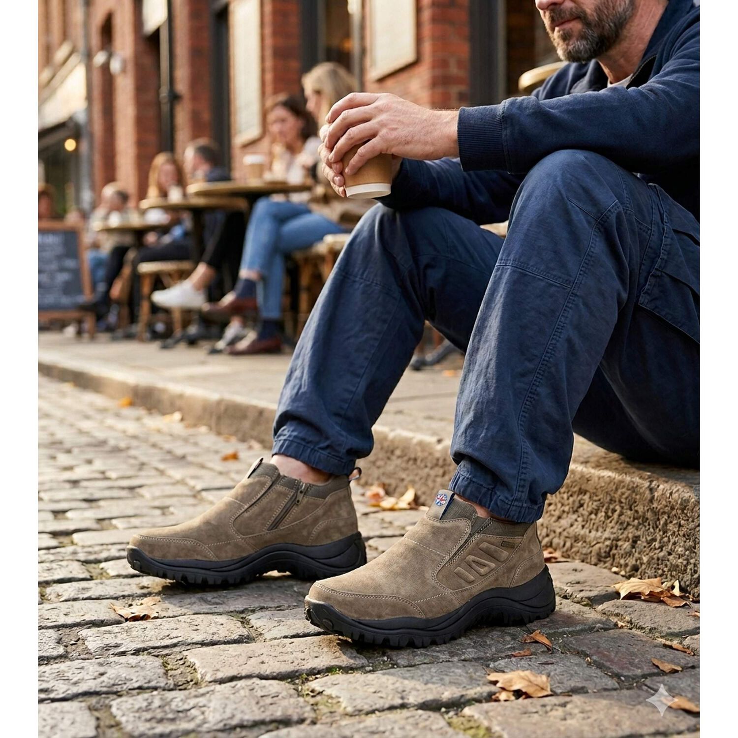 Botin De Cuero Cota Khaki London Adixt image number 5.0
