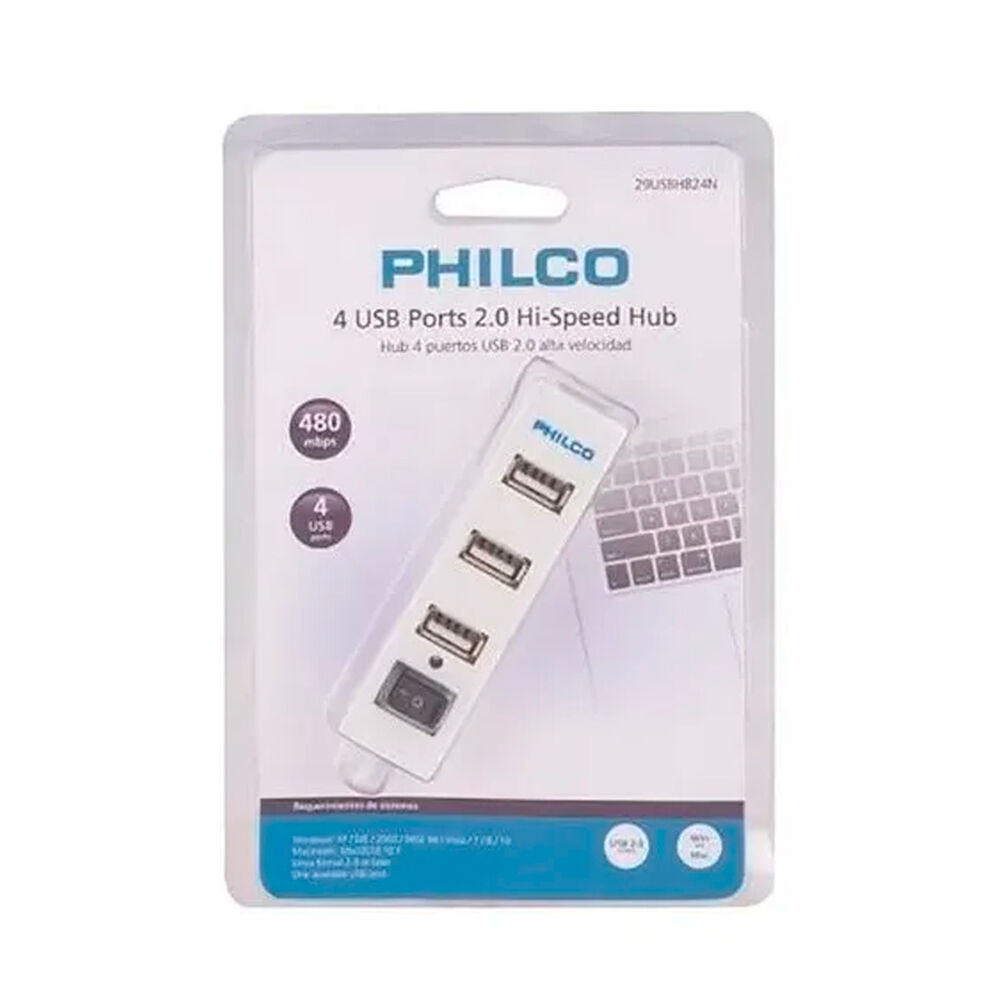 Mini 2.0 Hub Philco 4 Puertos Usb image number 2.0