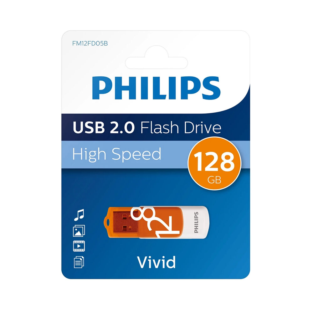 Pendrive 128gb Philips Vivid Fm12fd05b - Ps image number 0.0