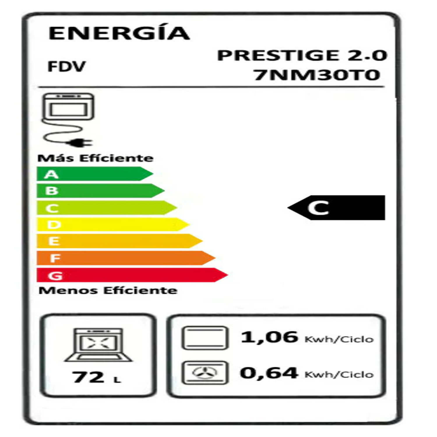 Horno Empotrado Prestige 72 Lts Fdv image number 6.0