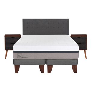 Cama Europea Cic Balance / King / Base Dividida + Set De Maderas