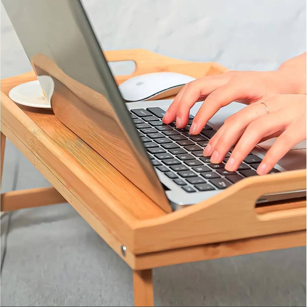 Bandeja Desayuno Cama Plegable Madera Natural Multifuncional image number 4.0