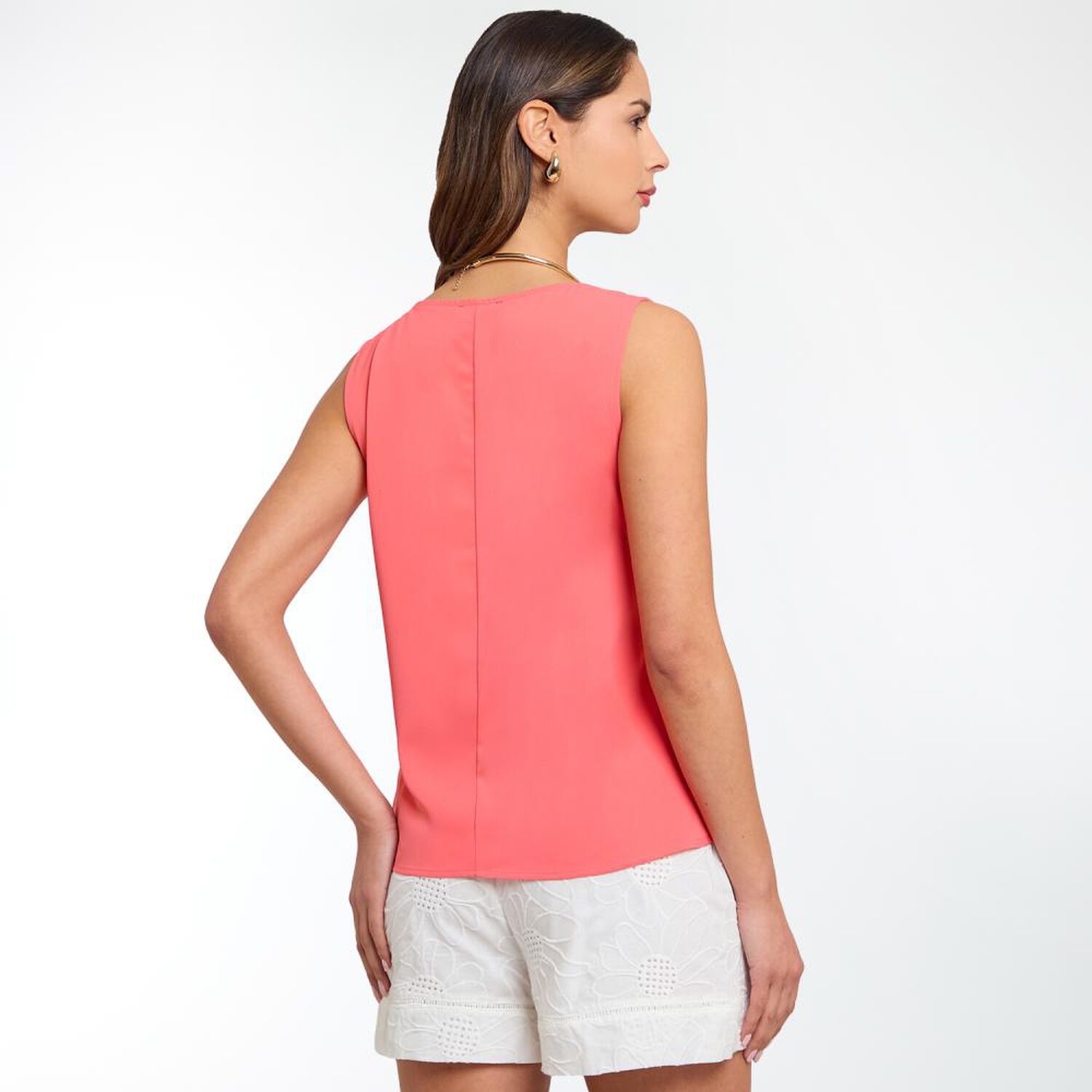 Blusa Regular Sin Mangas Cuello Redondo Mujer Kimera image number 3.0
