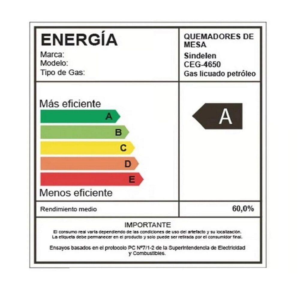 Encimera 4 Platos Sindelen Gas Seguridad Ceg-4650in image number 2.0