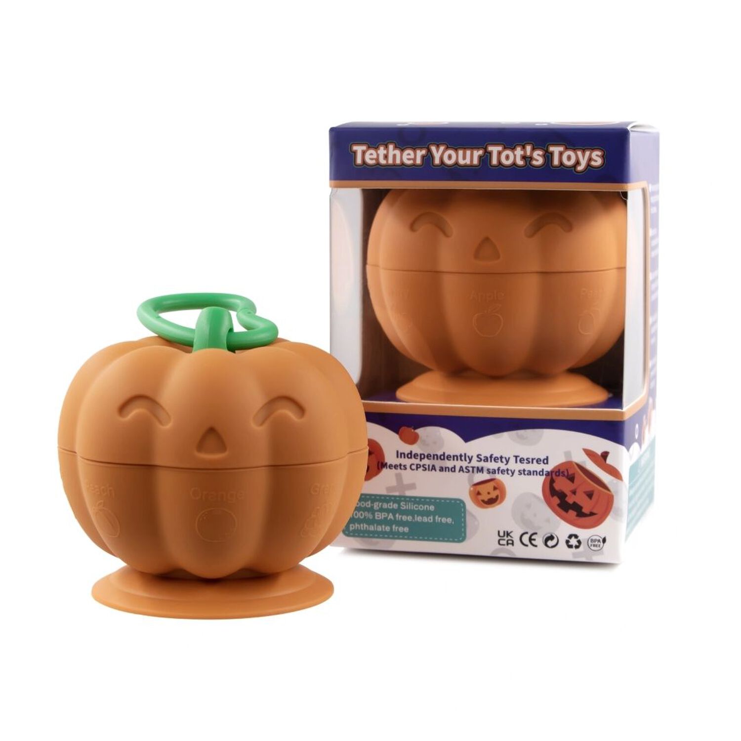 Calabaza Sujetador De Juguetes Y Chupetes Silicona image number 2.0