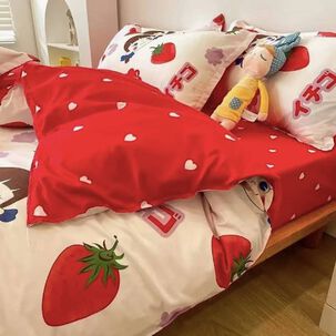 Juego Funda De Plum&oacute;n + Sabana 200 Hilos King