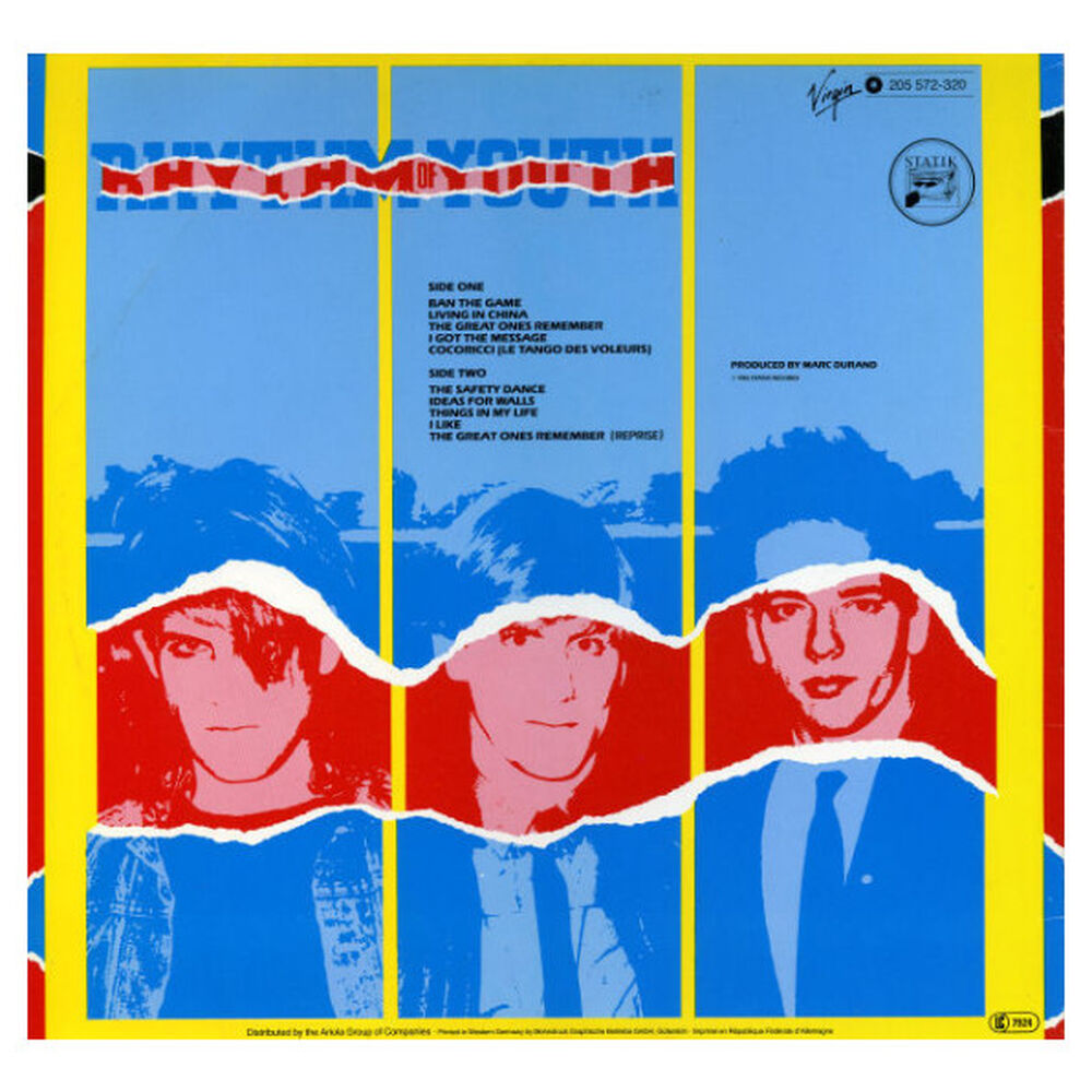 Men Without Hats - Rhythm Of Youth | Vinilo Usado image number 1.0