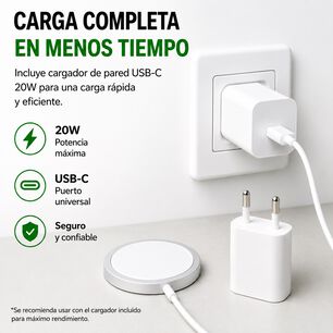 Kit Cargador Magsafe Enchufe 20w Iphone
