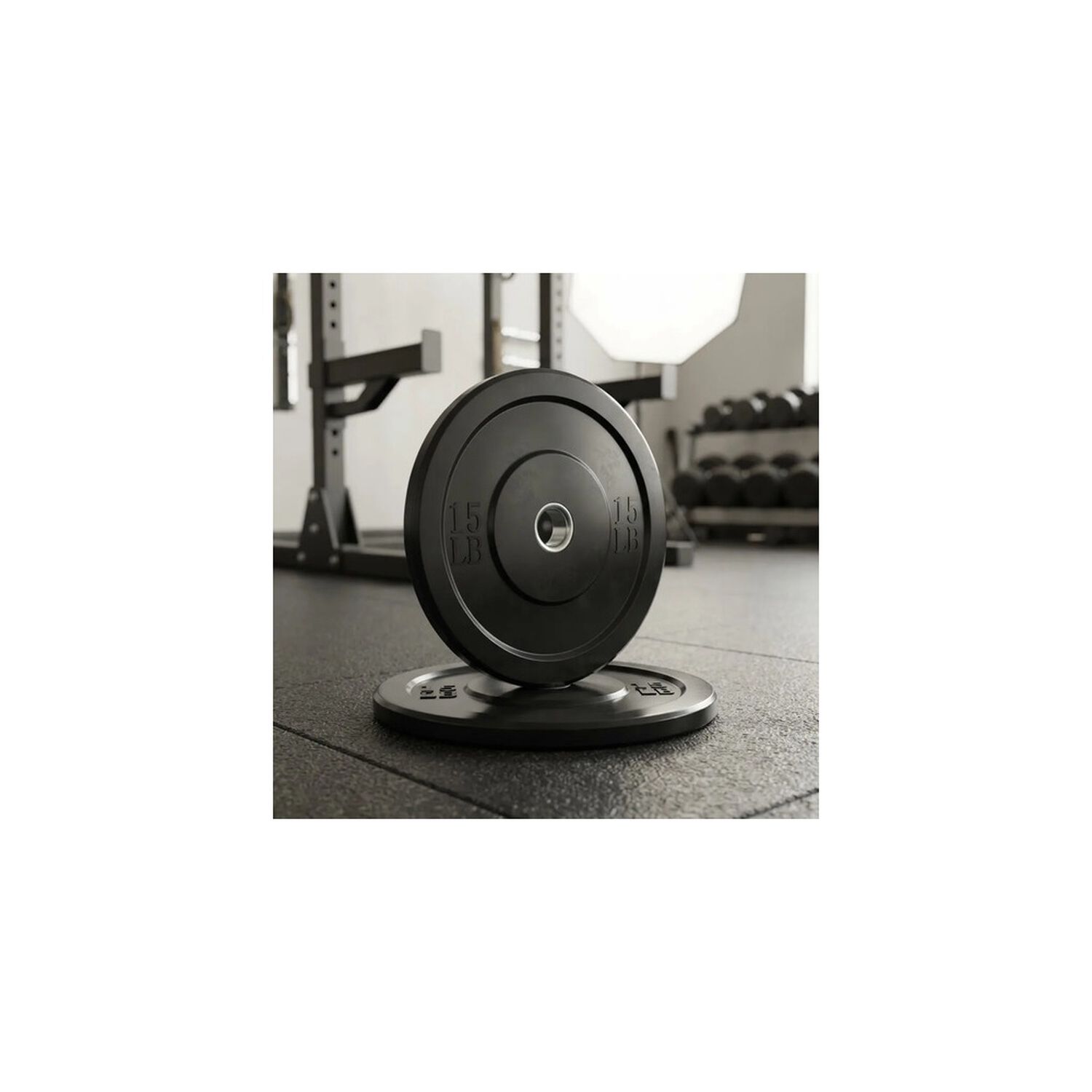 Par Discos Ol&iacute;mpicos Bumper 15 Lb (30 Lb Total) Negro image number 0.0