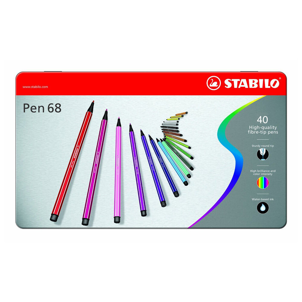 Set Stabilo Pen Point 68 Punta Fina 40 Colores image number 0.0