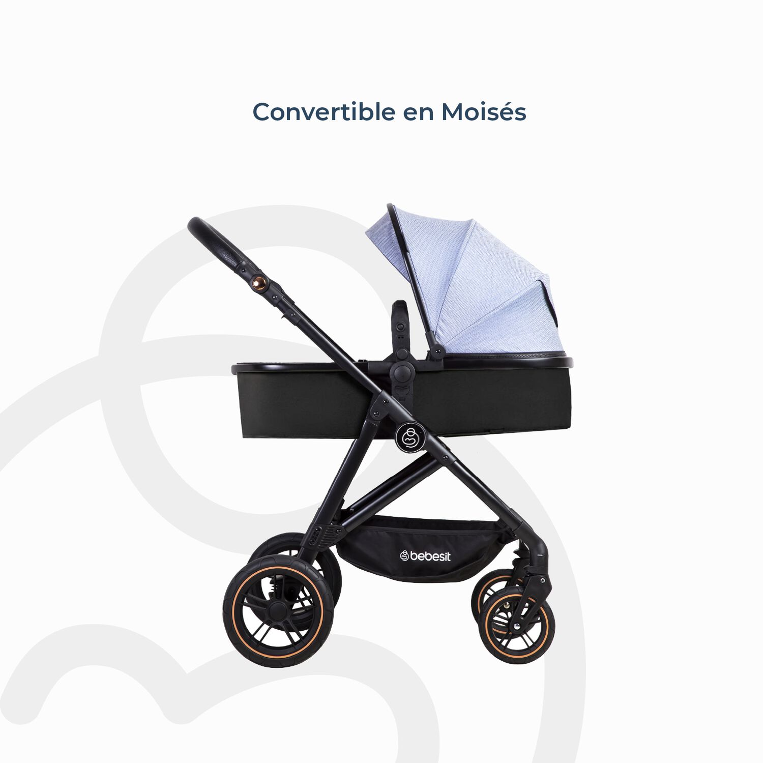 Coche Cuna Paseo Street Azul Bebesit image number 9.0
