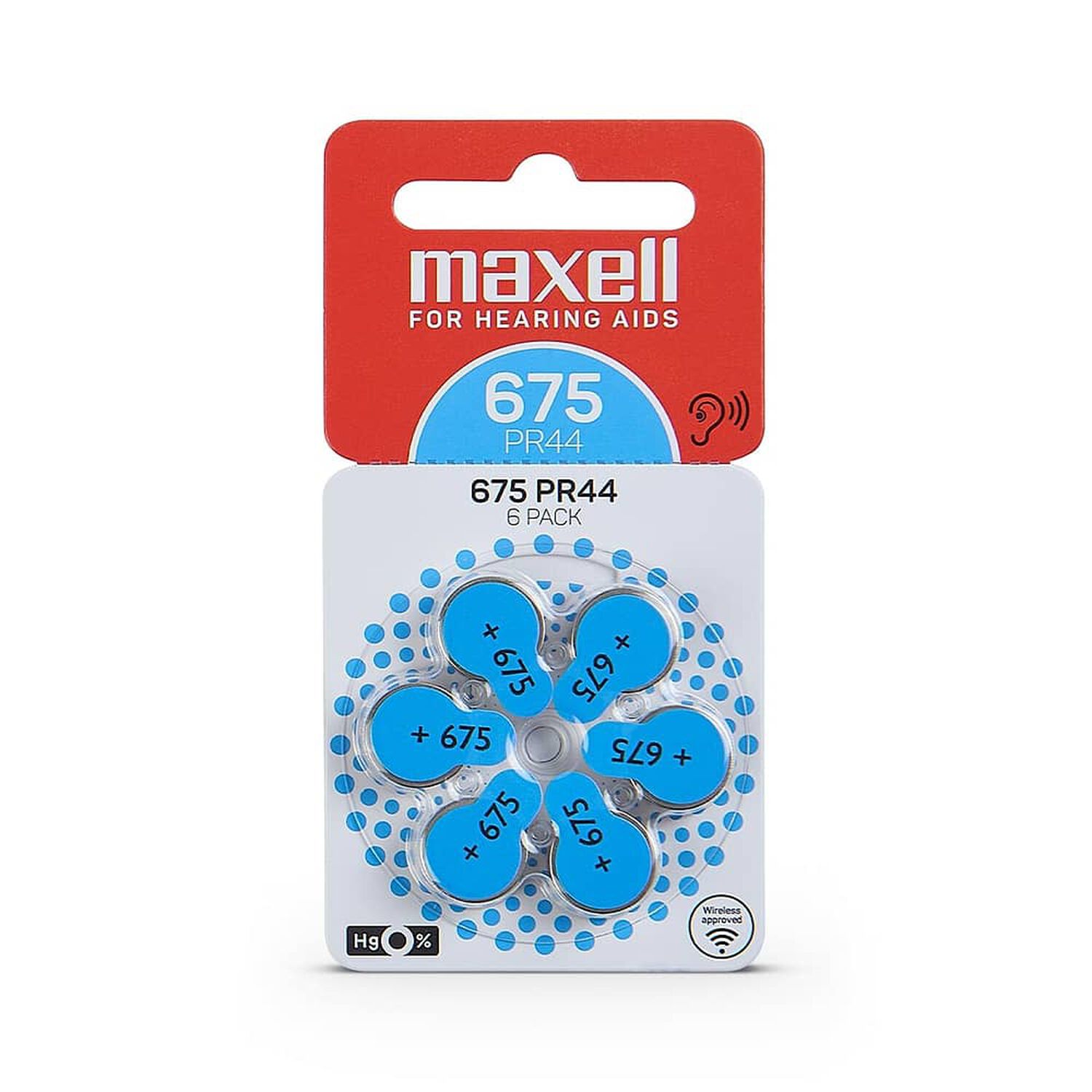 60 Pilas Para Aud&iacute;fonos Maxell Tama&ntilde;o 675 Auditivas image number 1.0