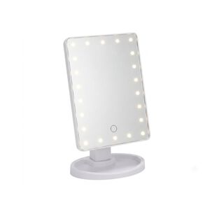 Espejo De Maquillaje Con Luces Led Bandeja Blanco