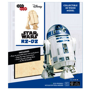Star Wars: R2-d2 - Libro Y Modelo Para Armar 3d-madera