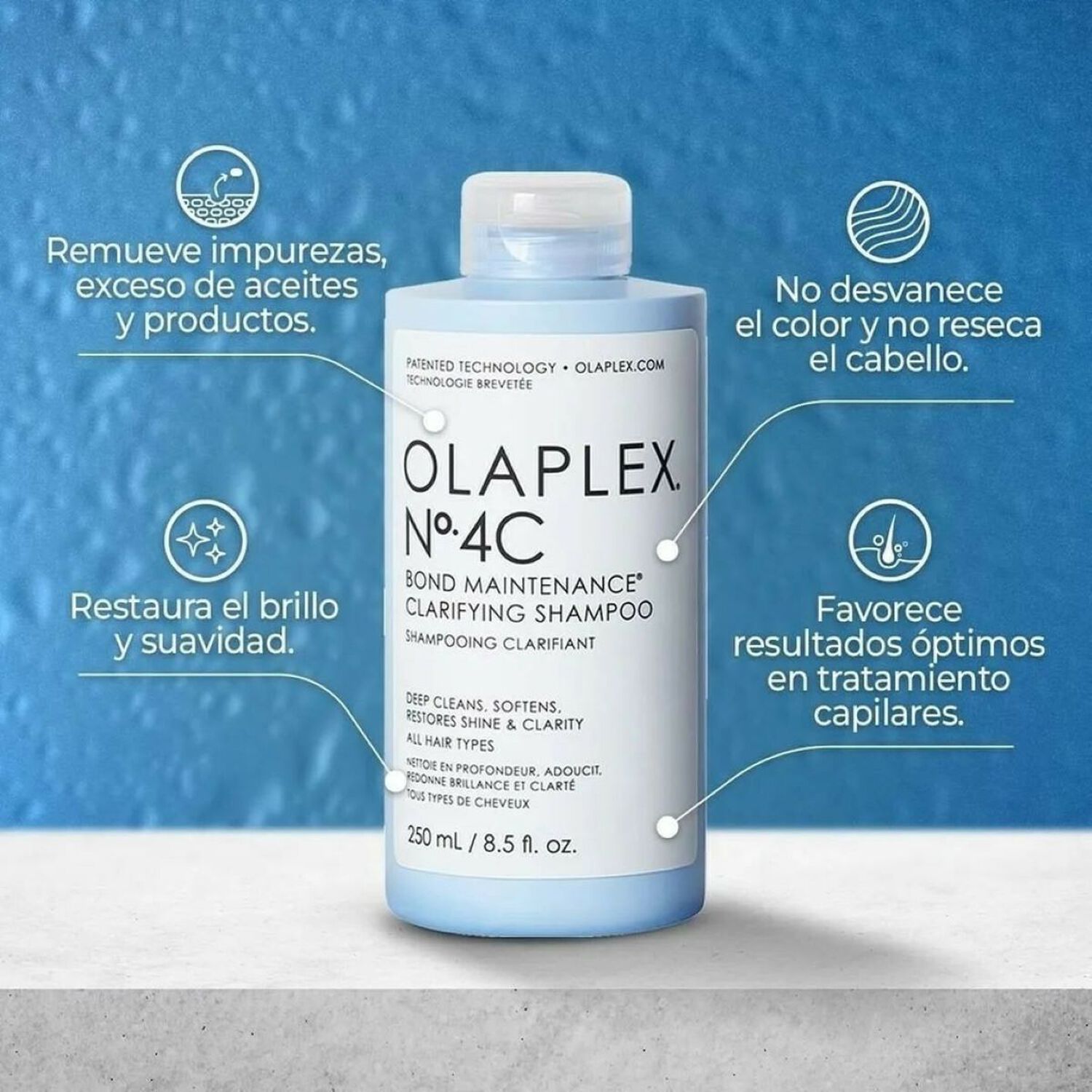 Olaplex 4c Shampoo Clarificante Limpieza Profunda 250ml image number 0.0