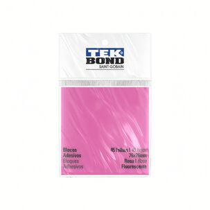 Notas Adhesivas Fluorescentes Rosado - 76x76mm 45 Hojas - Tekbond