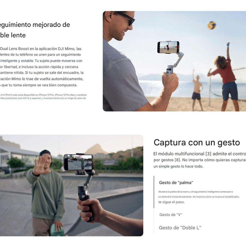 Dji Osmo Mobile 7p | Estabilizador Brazo Extensible M&oacute;dulo image number 8.0