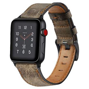 Correa Compatible con Apple Watch 100% Cuero Marrón 42/44mm