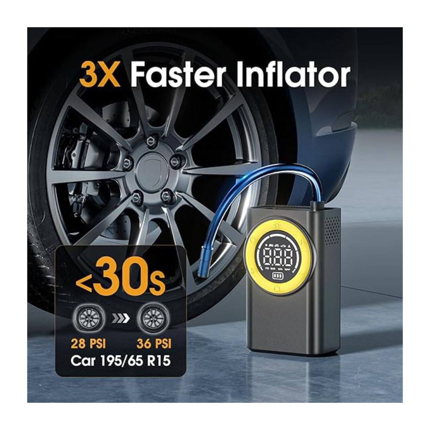 Compresor De Aire Port&aacute;til Para Neum&aacute;ticos Inalambrico 150psi image number 5.0