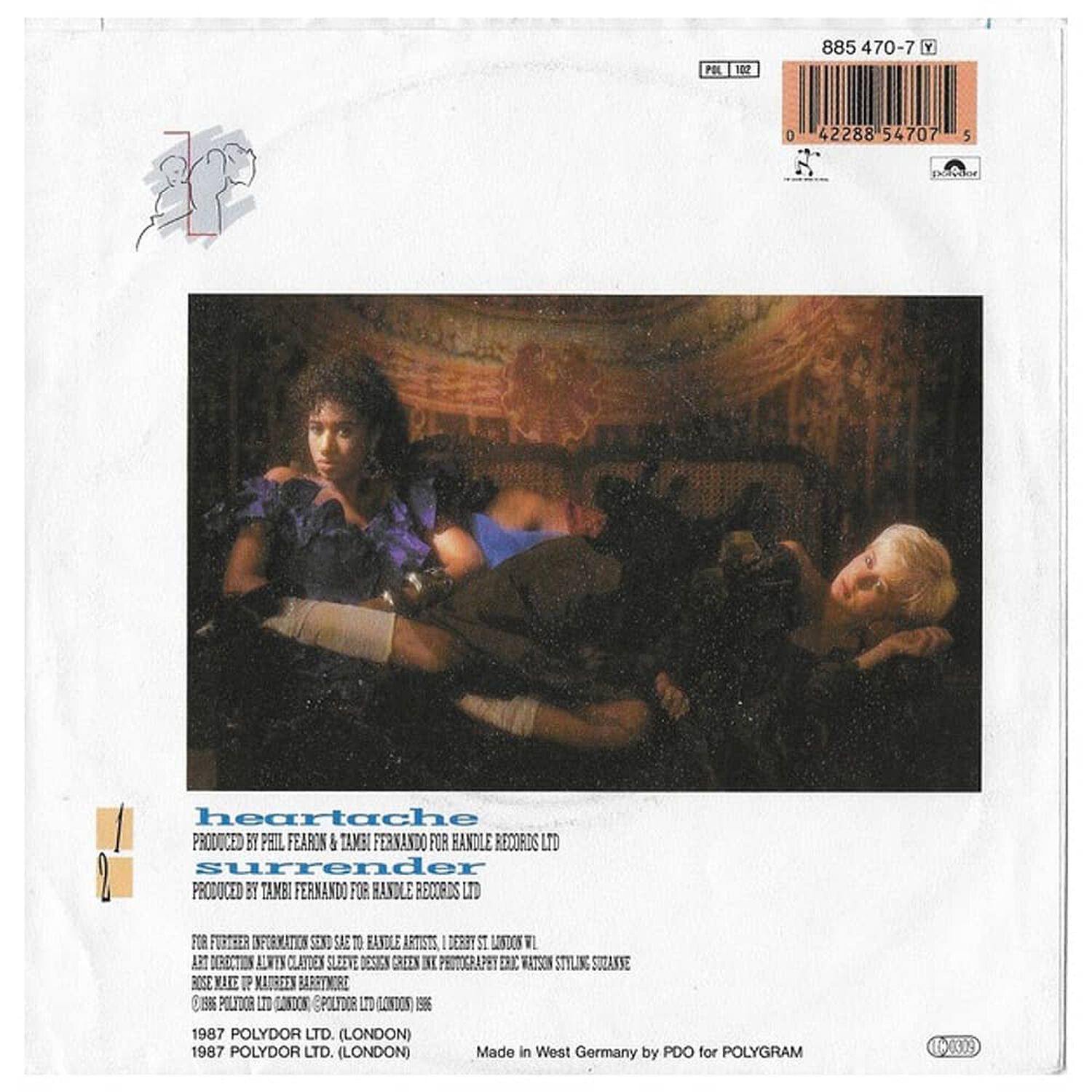Pepsi & Shirlie - Heartache | 7" Single Vinilo Usado image number 1.0